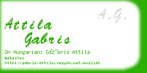 attila gabris business card